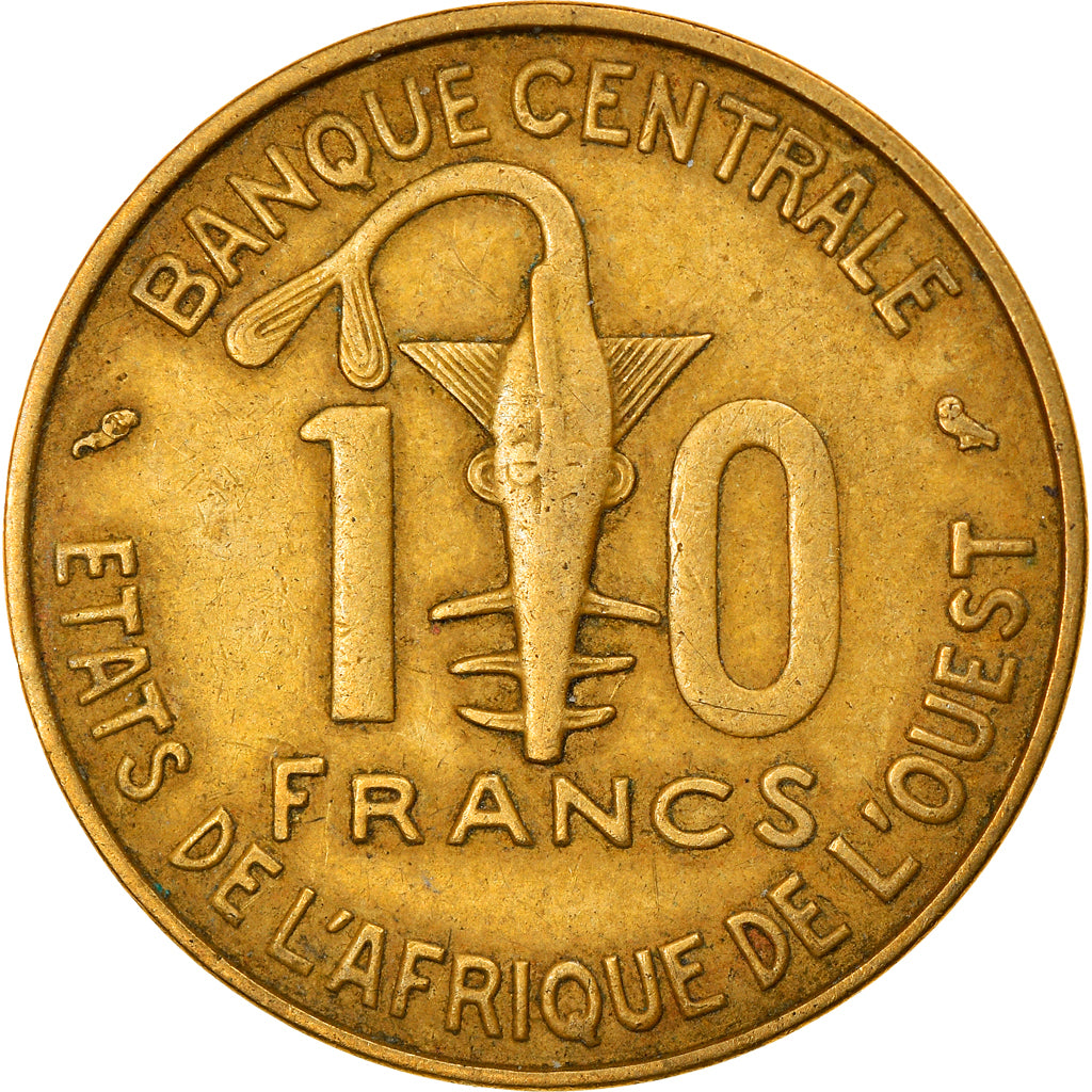 Monnaie, West African States, 10 Francs, 1966, TTB, Aluminum-Nickel-Bronze