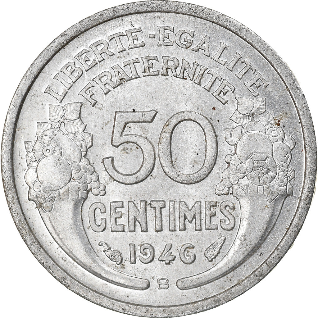 Monnaie, France, Morlon, 50 Centimes, 1946, Beaumont - Le Roger, SUP, Aluminium