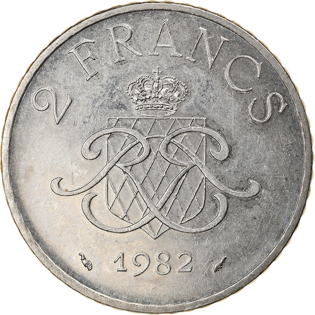 Monnaie, Monaco, Rainier III, 2 Francs, 1982, SUP, Nickel, Gadoury:MC151, KM:157