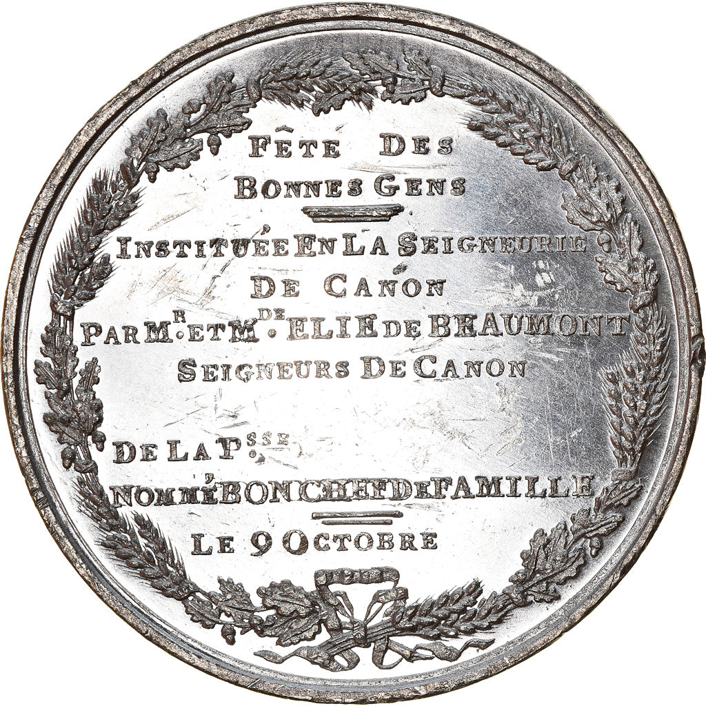France, Medal, Louis XVI, Fête des Bonnes Gens, Le Bon Chef de Famille