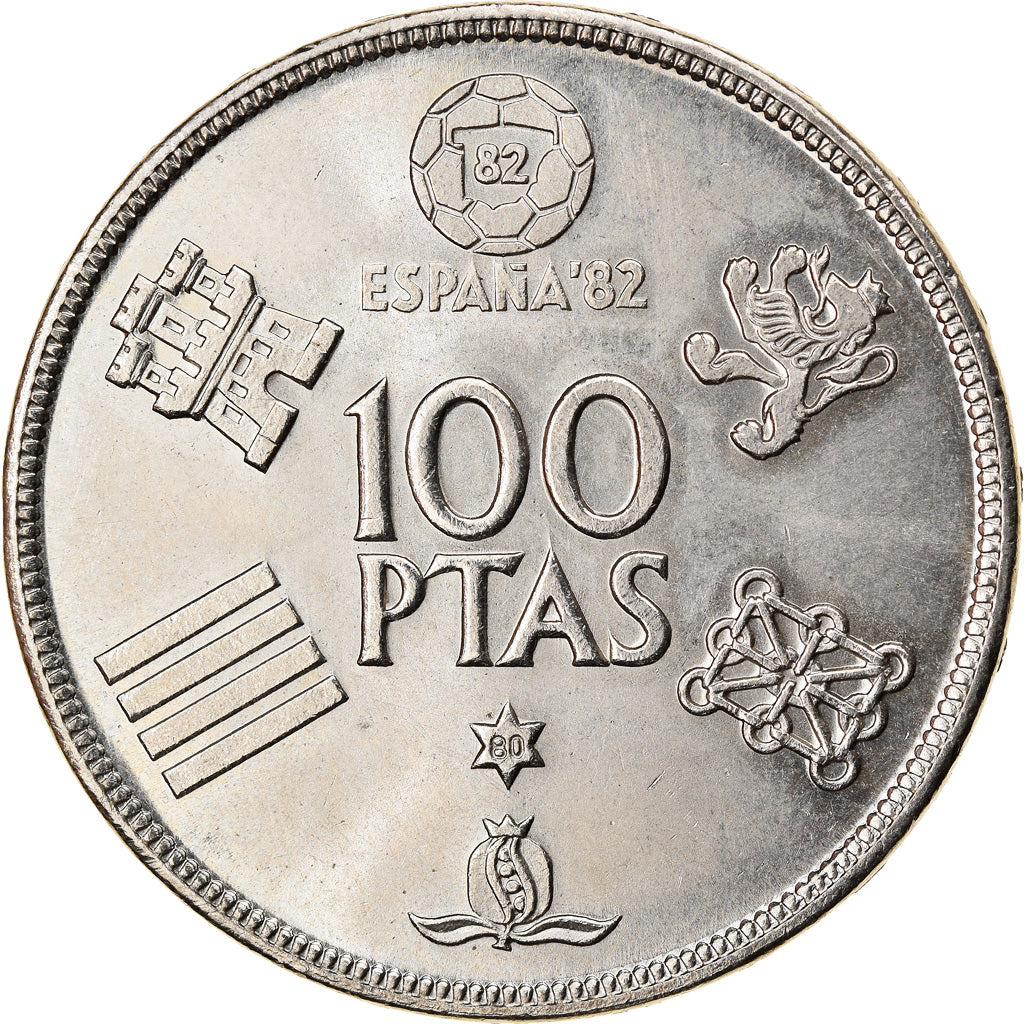 Coin, Spain, Juan Carlos I, 100 Pesetas, 1980, AU(55-58), Copper-nickel, KM:820