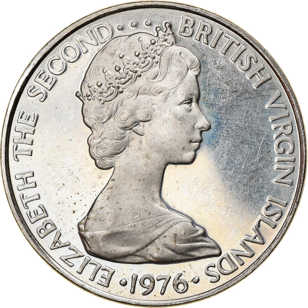 Monnaie, BRITISH VIRGIN ISLANDS, Elizabeth II, 5 Cents, 1976, Franklin Mint