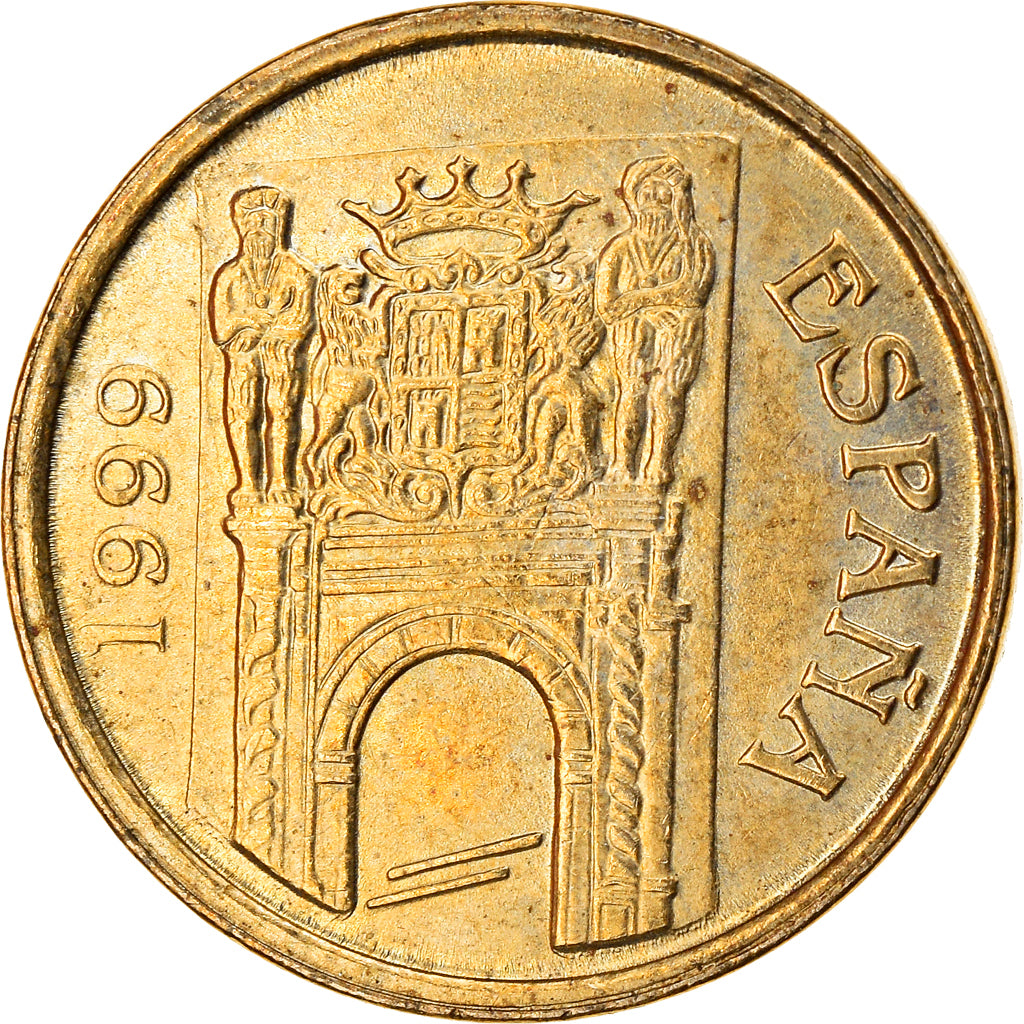 Moneta, Spagna, Juan Carlos I, 5 Pesetas, 1999, Madrid, BB+, Alluminio-bronzo