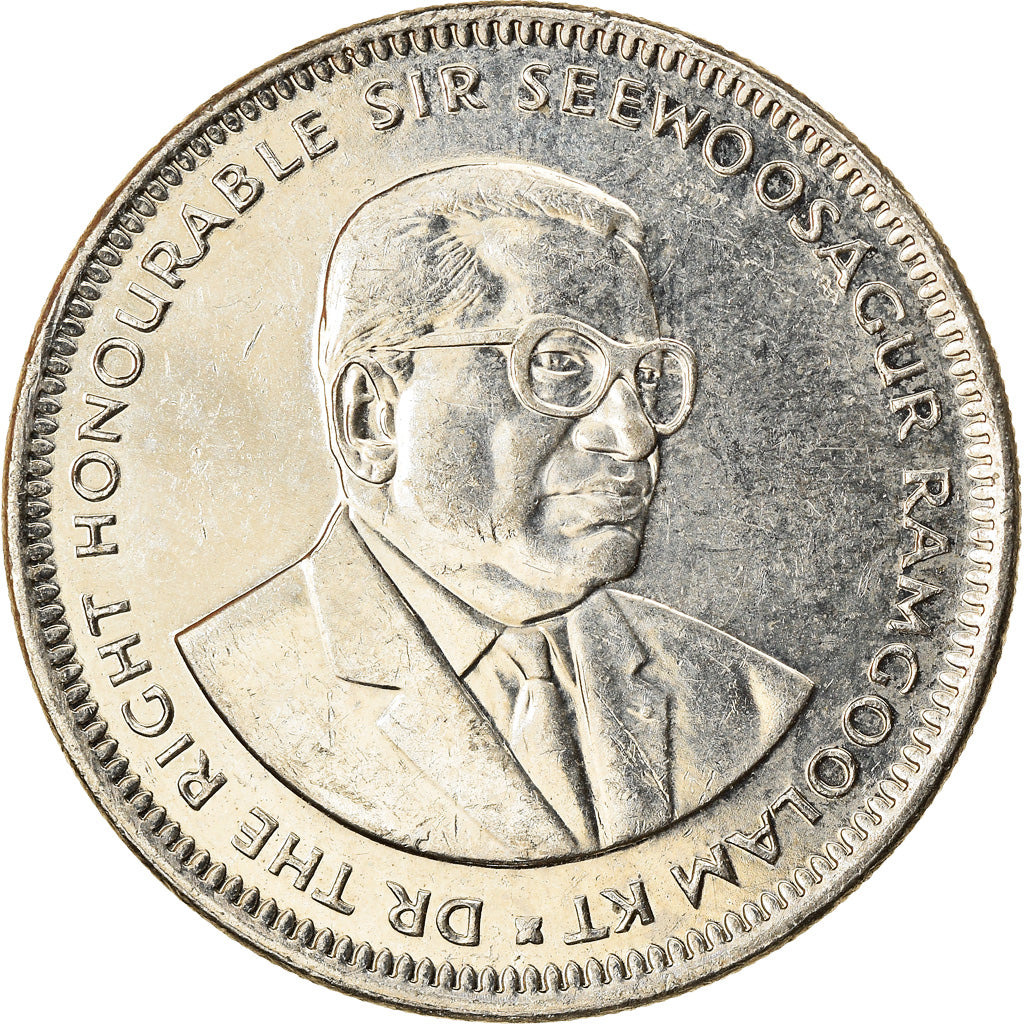 Coin, Mauritius, Rupee, 2004, AU(55-58), Copper-nickel, KM:55