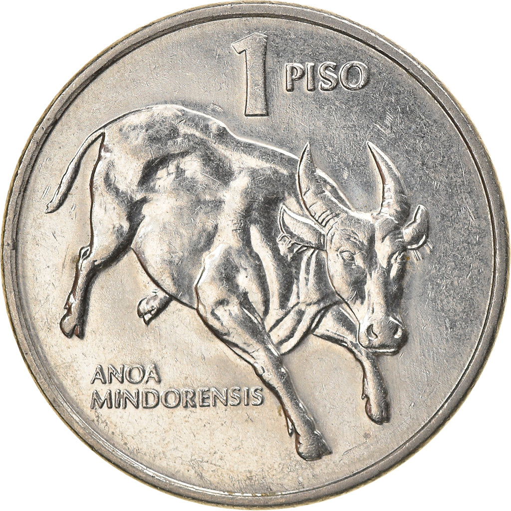 Coin, Philippines, Piso, 1994, AU(50-53), Stainless Steel, KM:243.2