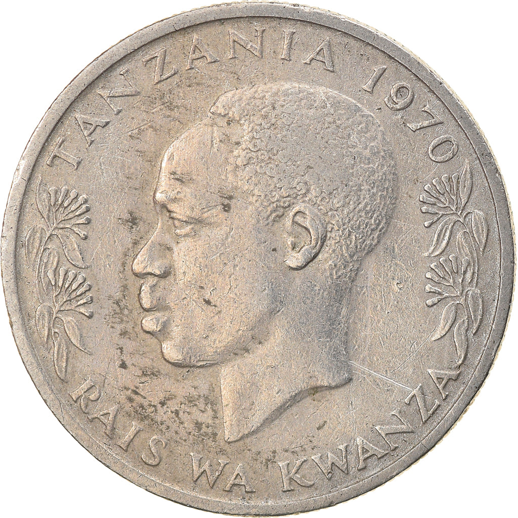 Moneta, Tanzania, 50 Senti, 1970, BB, Rame-nichel, KM:3