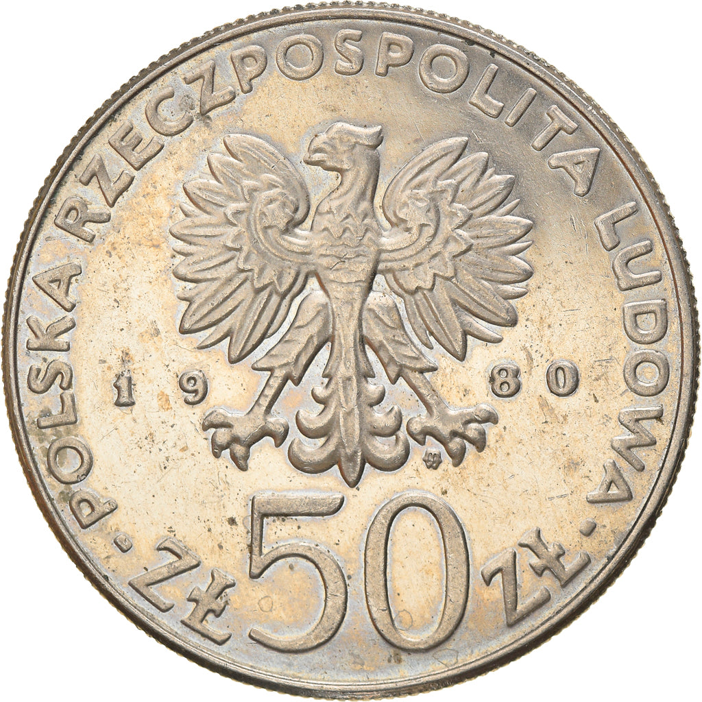 Moneta, Polonia, 50 Zlotych, 1980, Warsaw, SPL-, Rame-nichel, KM:114