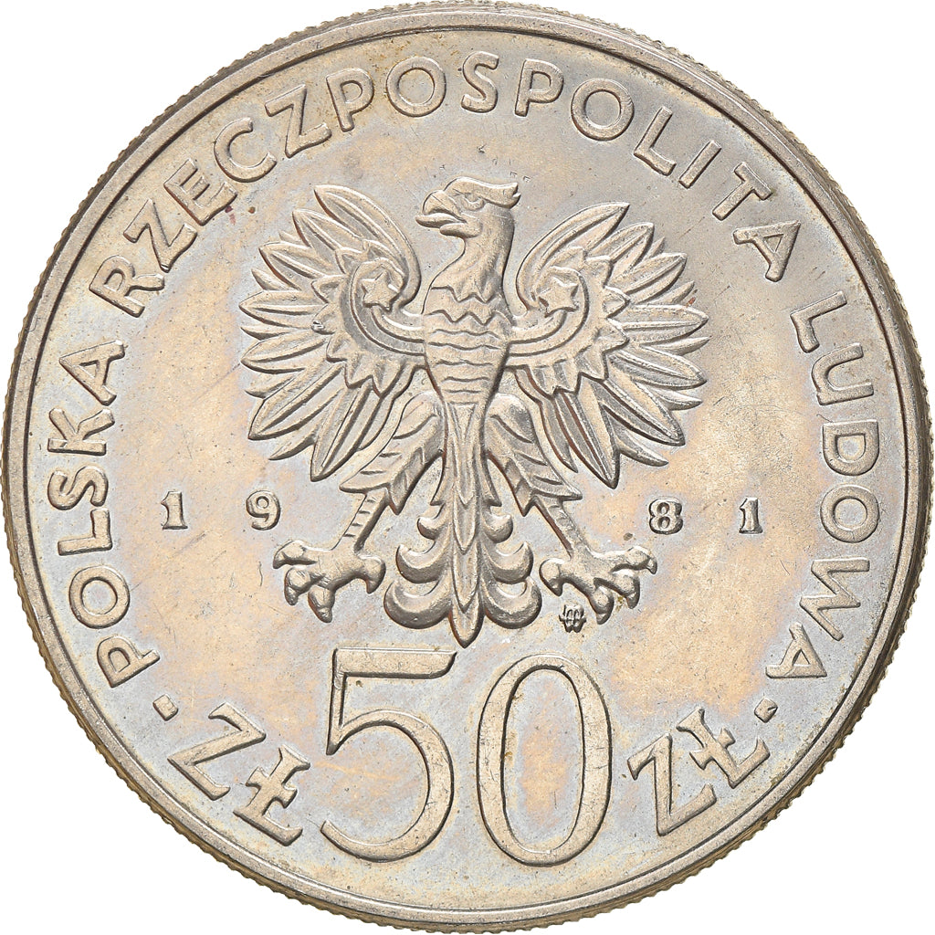 Moneta, Polonia, 50 Zlotych, 1981, Warsaw, SPL-, Rame-nichel, KM:122