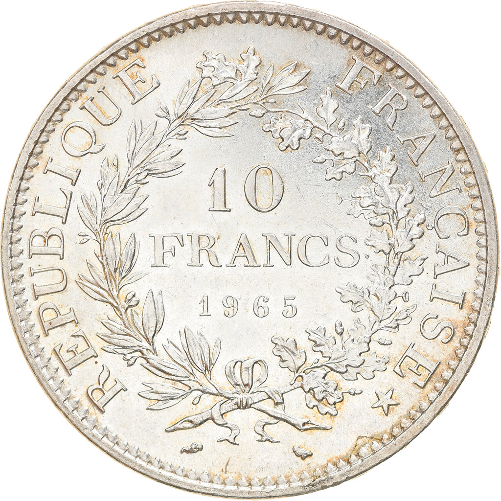 Moeda, França, Hercule, 10 Francs, 1965, Paris, AU(55-58), Prata, KM:932