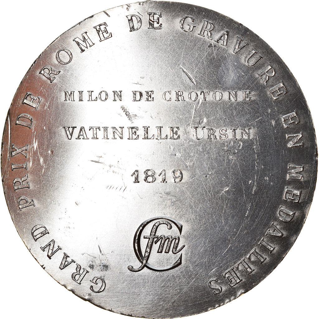 France, Médaille, Gravure, Grand Prix de Rome, Milon de Crotone, Arts &