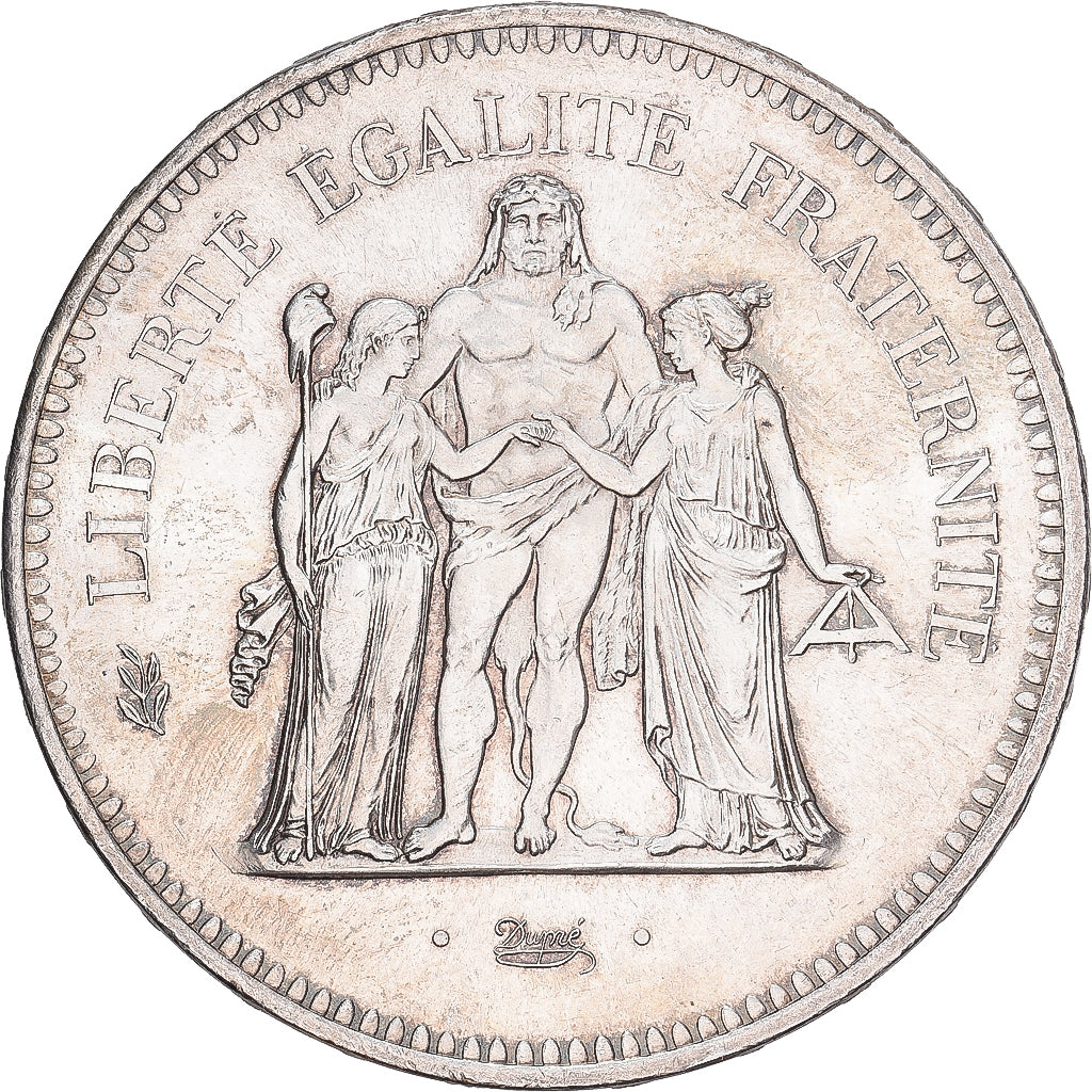 Coin, France, Hercule, 50 Francs, 1977, Paris, AU(55-58), Silver, KM:941.1