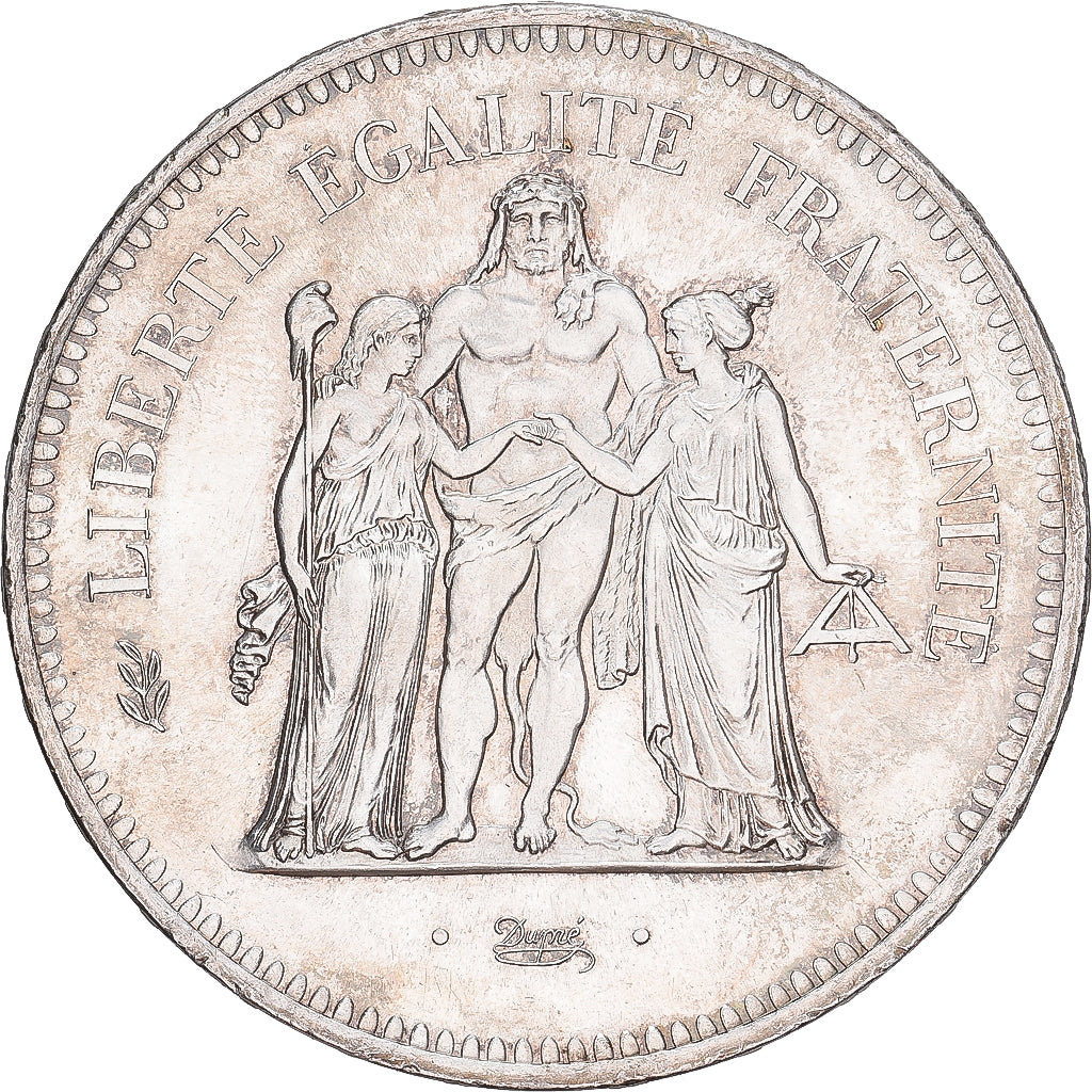 Coin, France, Hercule, 50 Francs, 1977, Paris, AU(55-58), Silver, KM:941.1