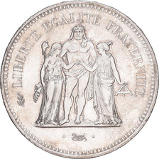 Coin, France, Hercule, 50 Francs, 1977, Paris, AU(55-58), Silver, KM:941.1