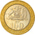 Moneta, Chile, 100 Pesos, 2009, Santiago, AU(50-53), Bimetaliczny, KM:236
