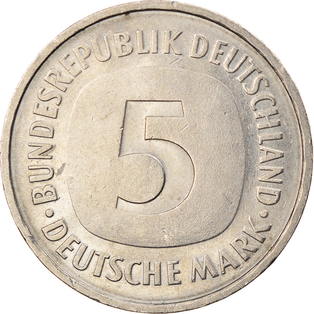 Coin, GERMANY - FEDERAL REPUBLIC, 5 Mark, 1975, Stuttgart, AU(50-53)