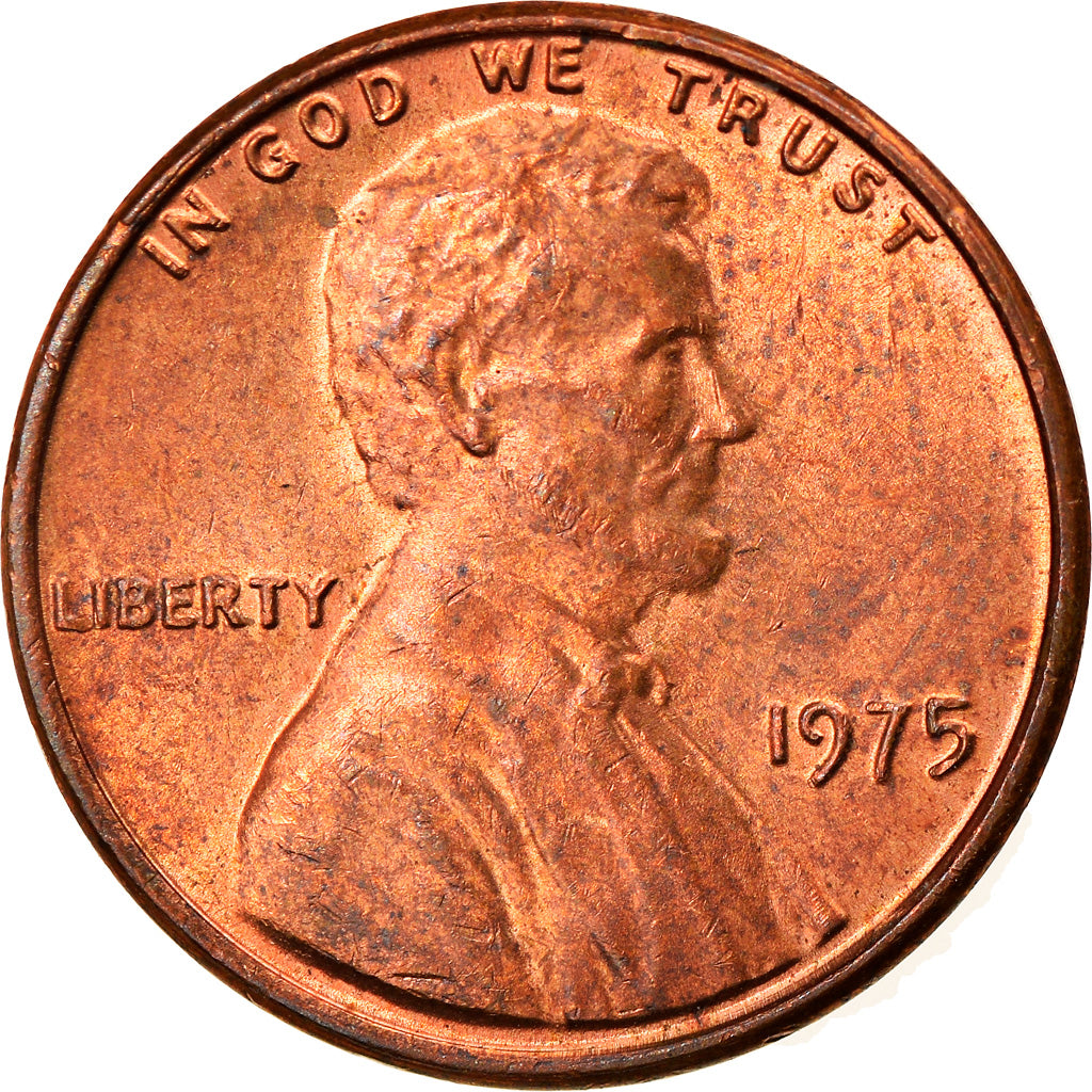 Moneta, Stati Uniti, Lincoln Cent, 1975, Philadelphia, SPL-, Ottone