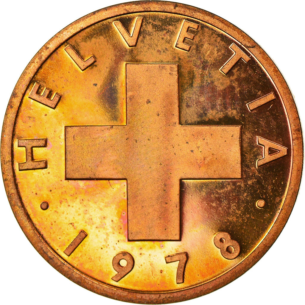 Coin, Switzerland, Rappen, 1978, MS(63), Bronze, KM:46