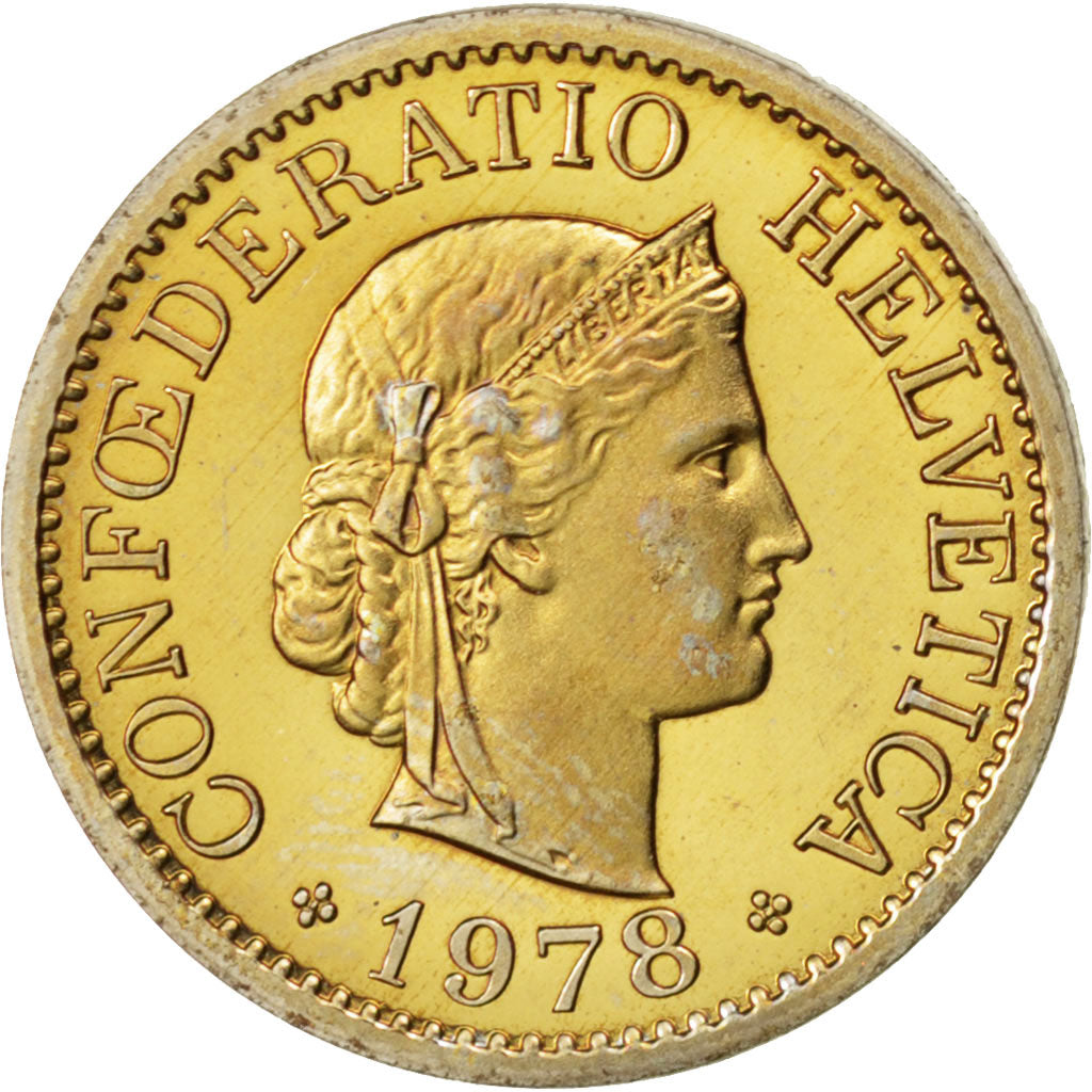 Coin, Switzerland, 10 Rappen, 1978, MS(63), Copper-nickel, KM:27