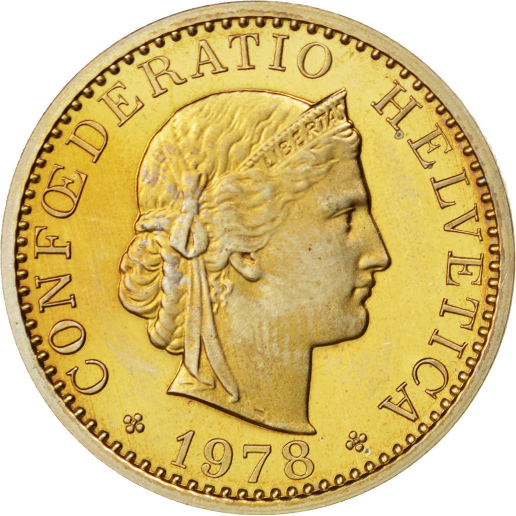 Coin, Switzerland, 20 Rappen, 1978, MS(63), Copper-nickel, KM:29a
