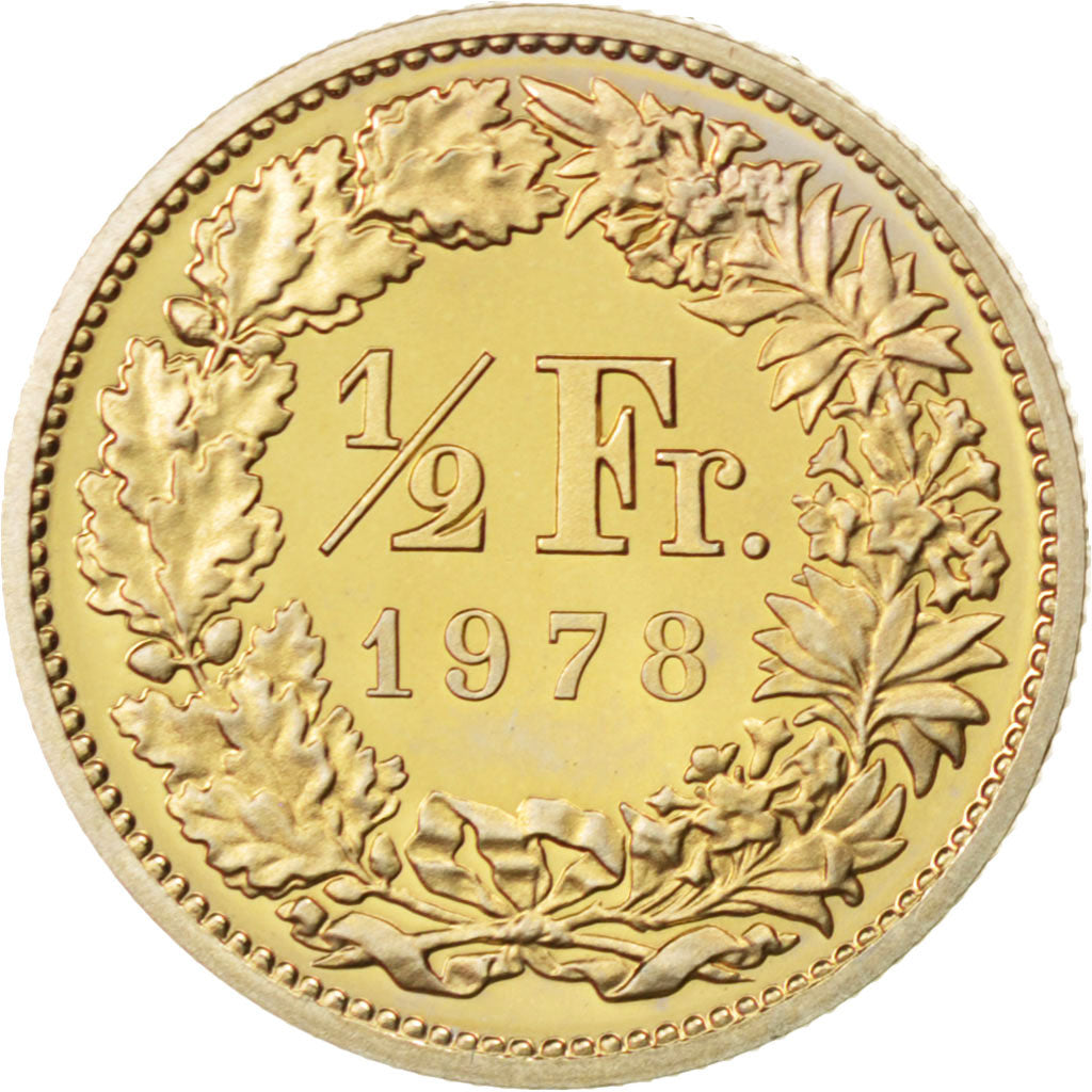 Münze, Schweiz, 1/2 Franc, 1978, UNZ, Copper-nickel, KM:23a.1