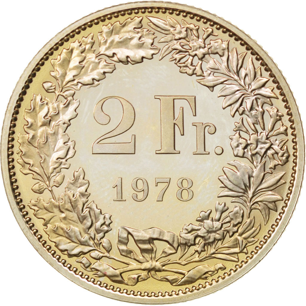 Coin, Switzerland, 2 Francs, 1978, MS(63), Copper-nickel, KM:21a.1