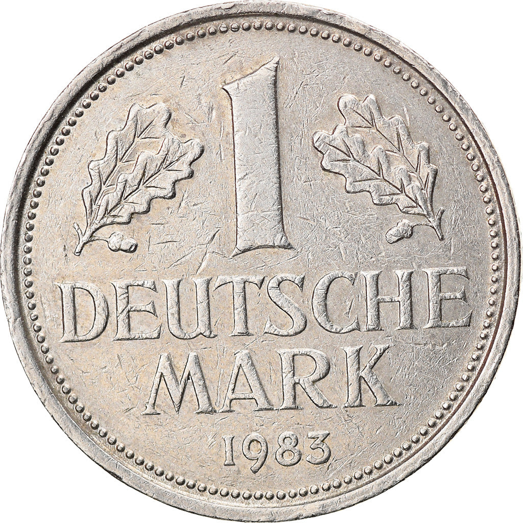 Coin, GERMANY - FEDERAL REPUBLIC, Mark, 1983, Munich, EF(40-45), Copper-nickel