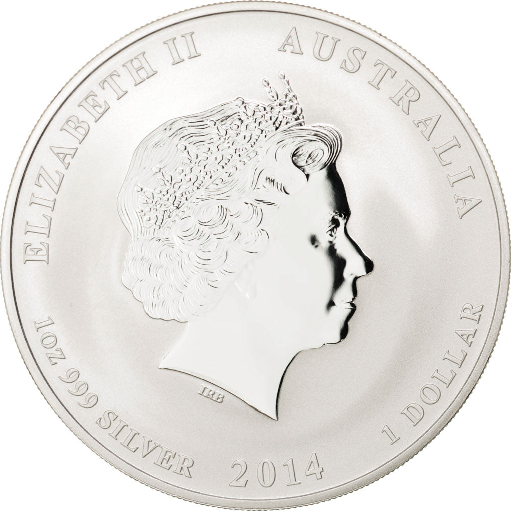 Münze, Australien, Elizabeth II, Dollar, 2014, STGL, Silber, KM:2111