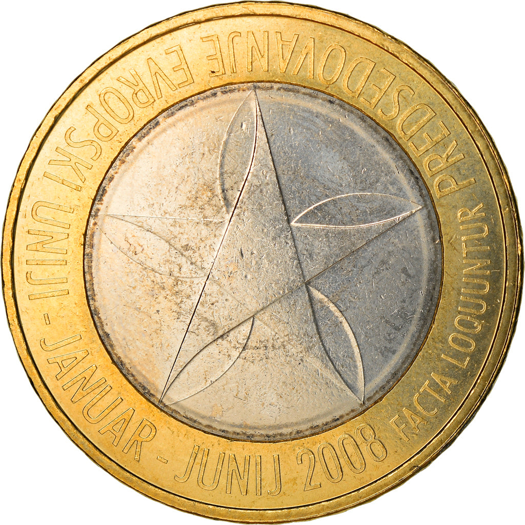 Słowenia, 3 Euro, 2008, Vantaa, MS(60-62), Bimetaliczny, KM:81