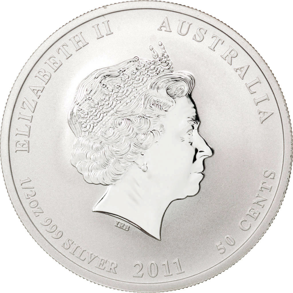 Coin, Australia, Elizabeth II, 50 Cents, 2011, MS(65-70), Silver, KM:1474