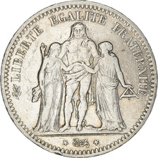 Moneta, Francja, Hercule, 5 Francs, 1848, Paris, VF(30-35), Srebro, KM:756.1
