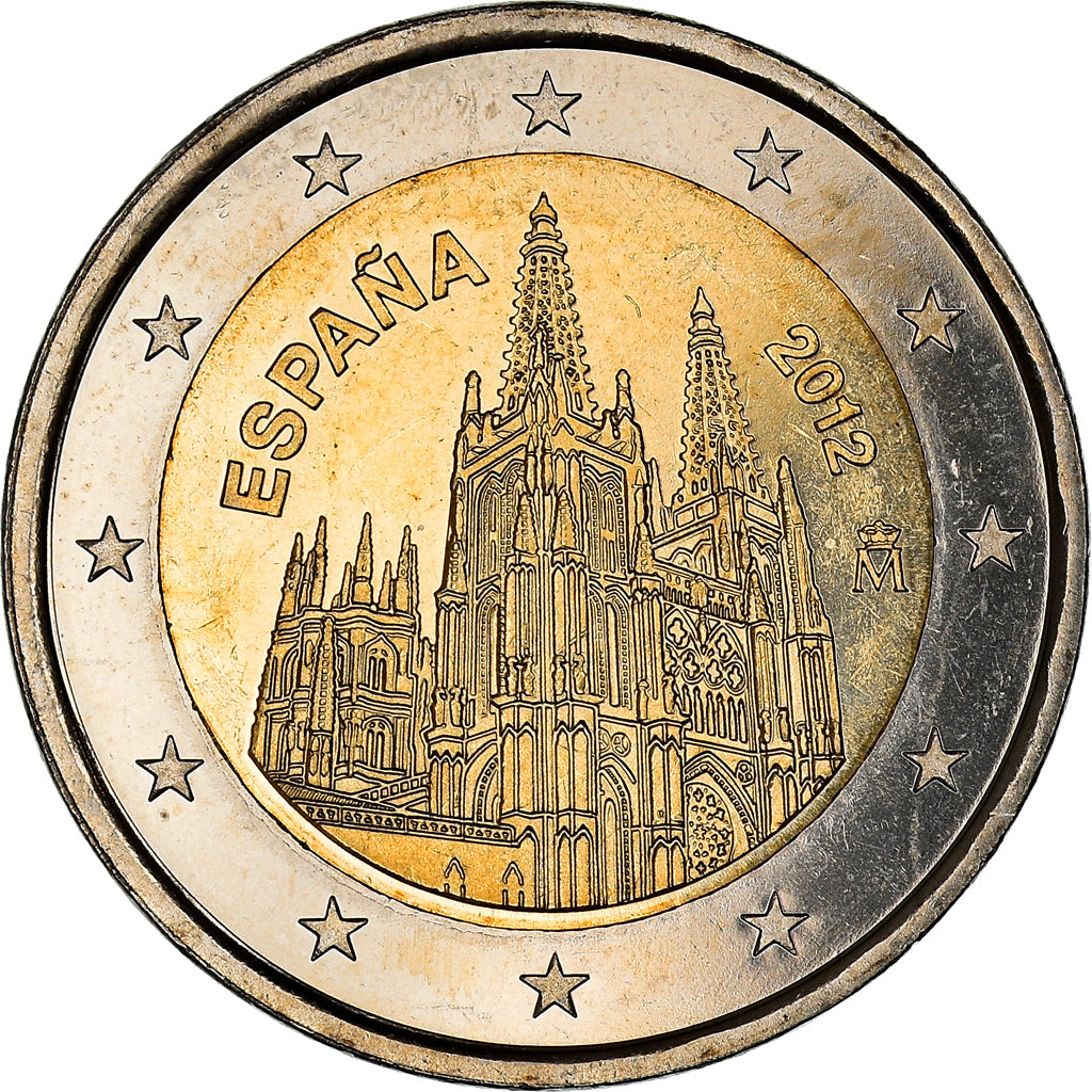 Spanien, 2 Euro, burgos cathedral, 2012, Madrid, VZ+, Bi-Metallic, KM:1254
