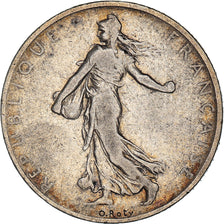 Moneda, Francia, Semeuse, 2 Francs, 1901, Paris, BC+, Plata, KM:845.1