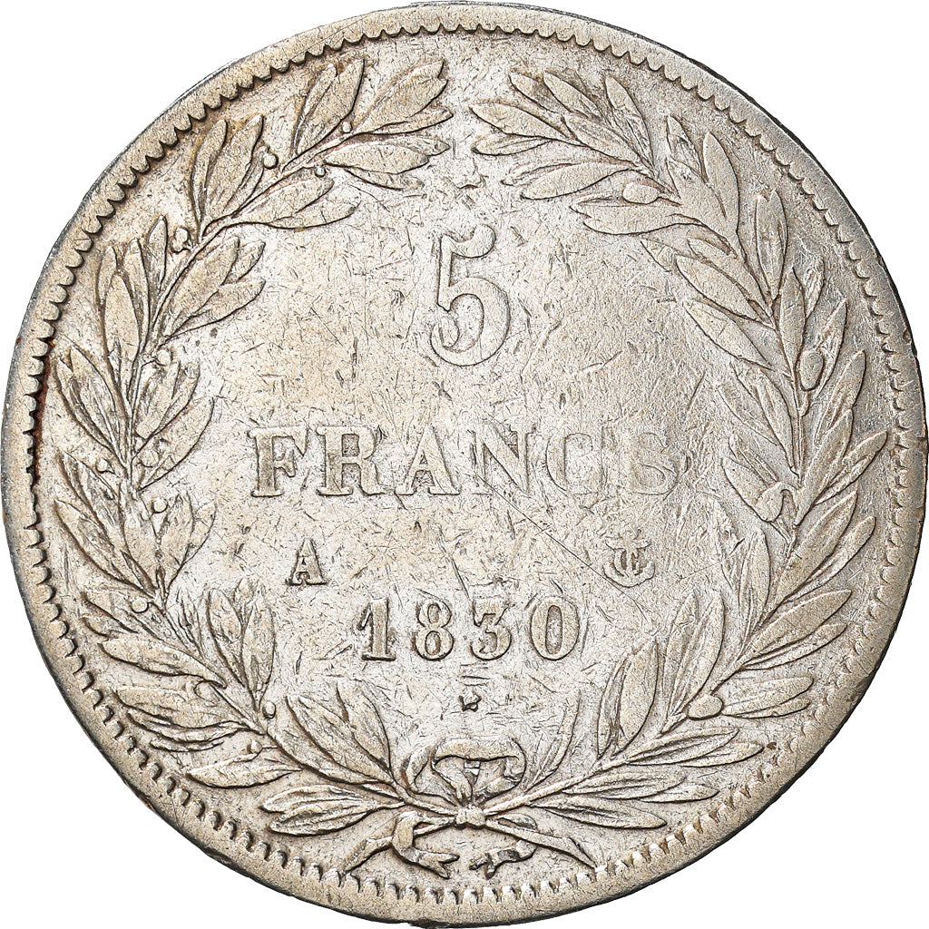 Coin, France, Louis-Philippe, 5 Francs, 1830, Paris, VF(20-25), Silver