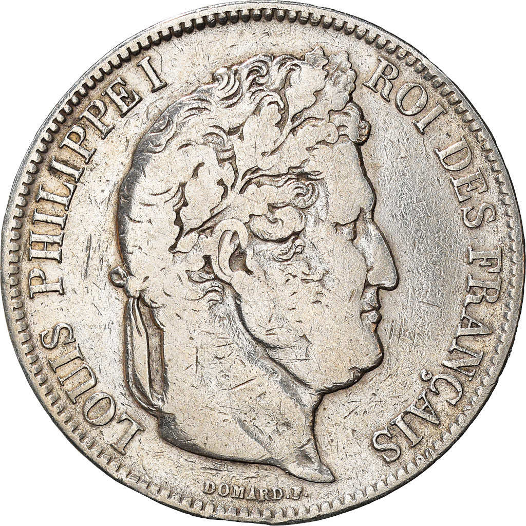Coin, France, Louis-Philippe, 5 Francs, 1841, Lille, VF(20-25), Silver