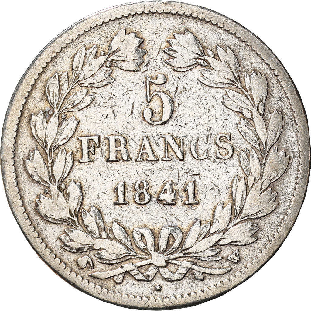 Coin, France, Louis-Philippe, 5 Francs, 1841, Lille, VF(20-25), Silver