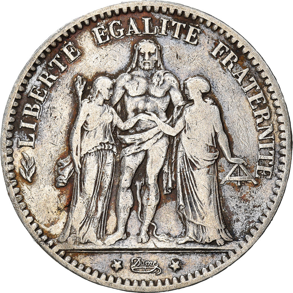 Monnaie, France, Hercule, 5 Francs, 1875, Bordeaux, TB, Argent, Gadoury:745a