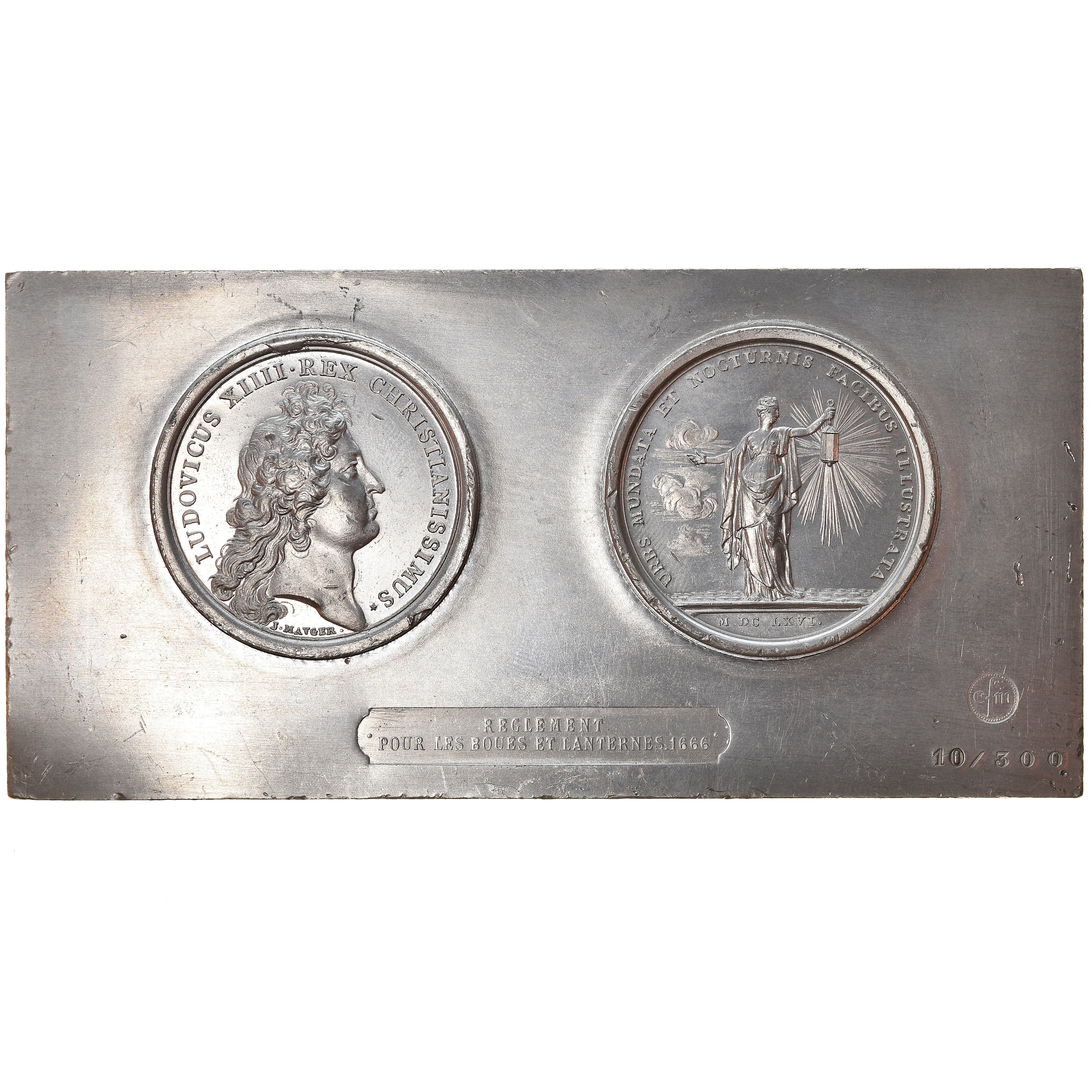 France, Medal, Louis XIV, Réglement pour les Roues et Lanternes, History