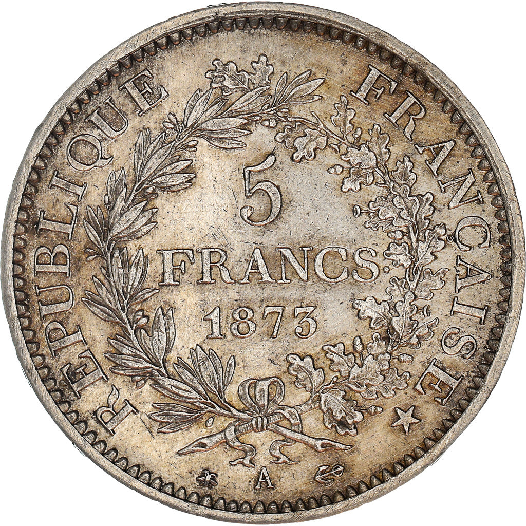 Coin, France, Hercule, 5 Francs, 1873, Paris, EF(40-45), Silver, KM:820.1