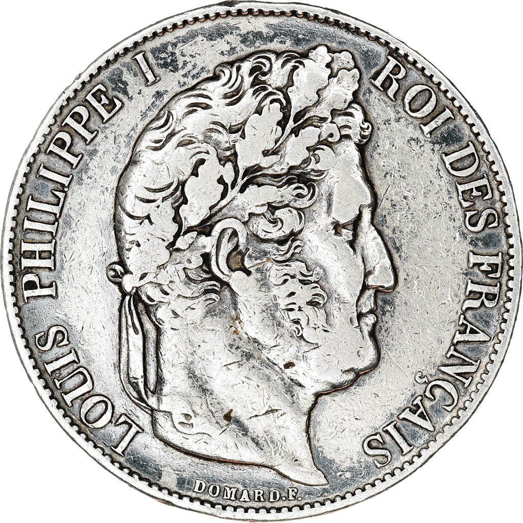 Coin, France, Louis-Philippe, 5 Francs, 1847, Paris, VF(30-35), Silver