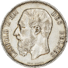 Coin, Belgium, Leopold II, 5 Francs, 5 Frank, 1873, EF(40-45), Silver, KM:24