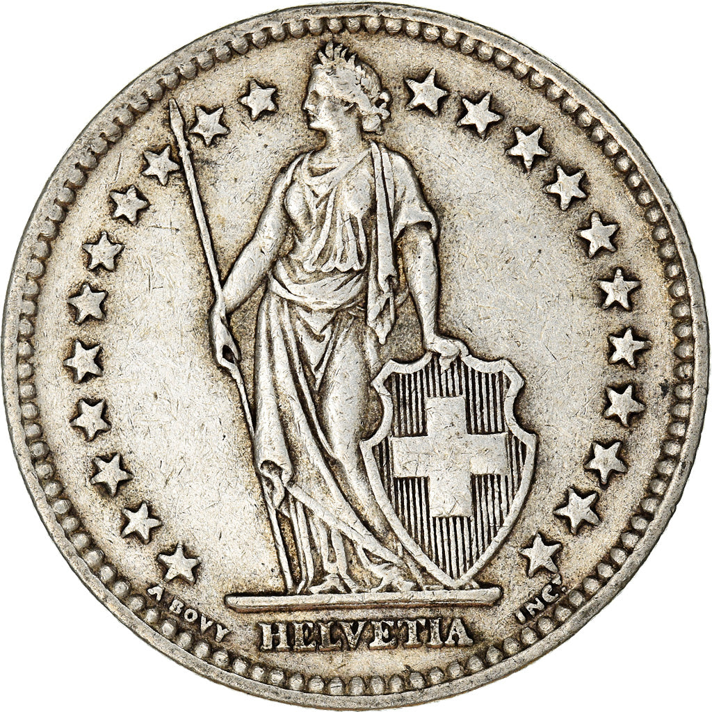 Coin, Switzerland, 2 Francs, 1944, Bern, EF(40-45), Silver, KM:21