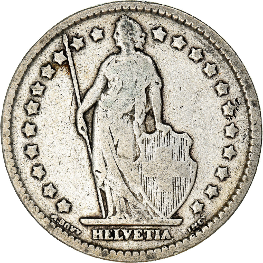 Coin, Switzerland, Franc, 1909, Bern, VF(20-25), Silver, KM:24