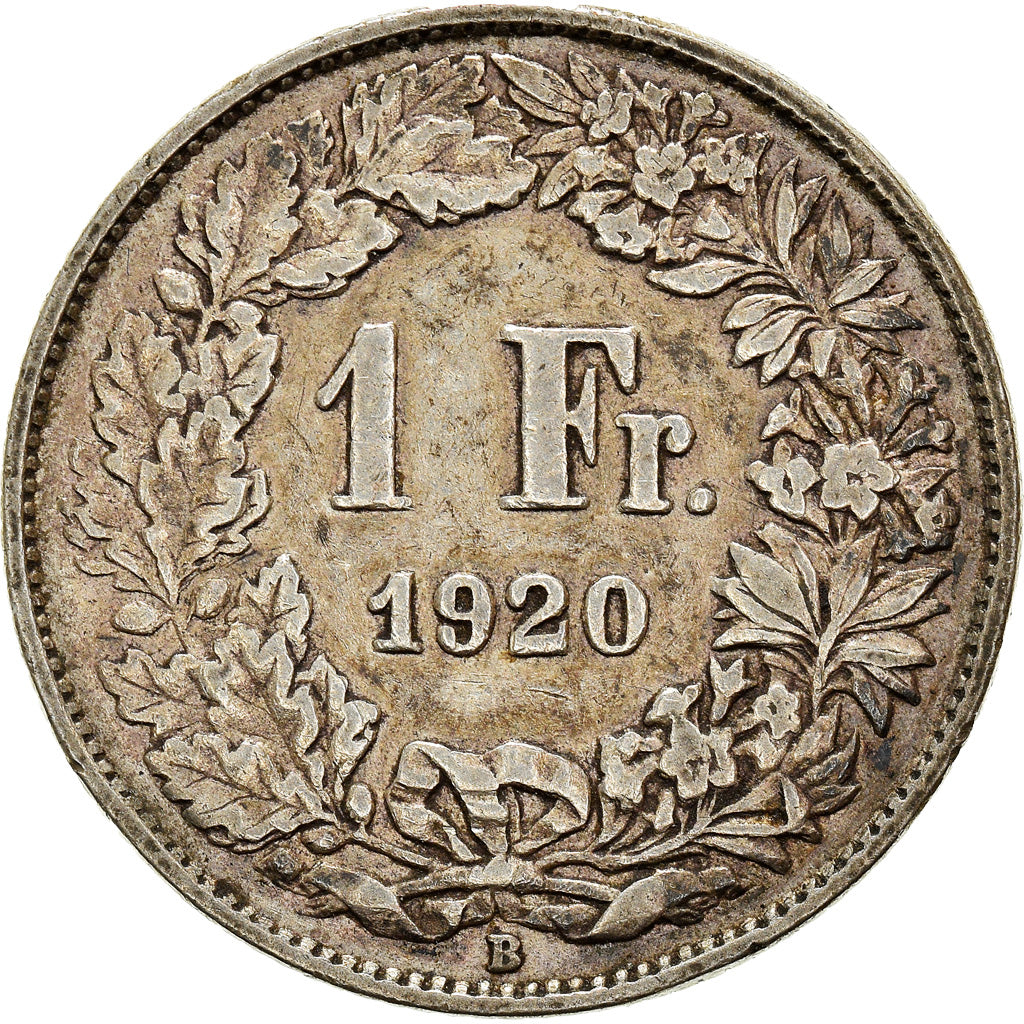 Coin, Switzerland, Franc, 1920, Bern, EF(40-45), Silver, KM:24