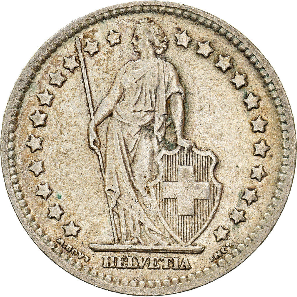 Coin, Switzerland, Franc, 1943, Bern, EF(40-45), Silver, KM:24