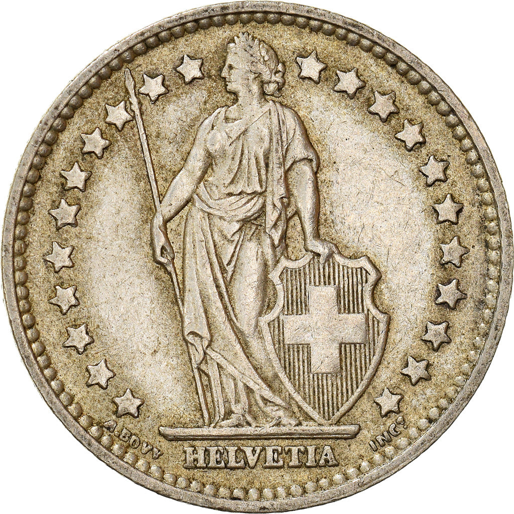 Coin, Switzerland, Franc, 1957, Bern, EF(40-45), Silver, KM:24