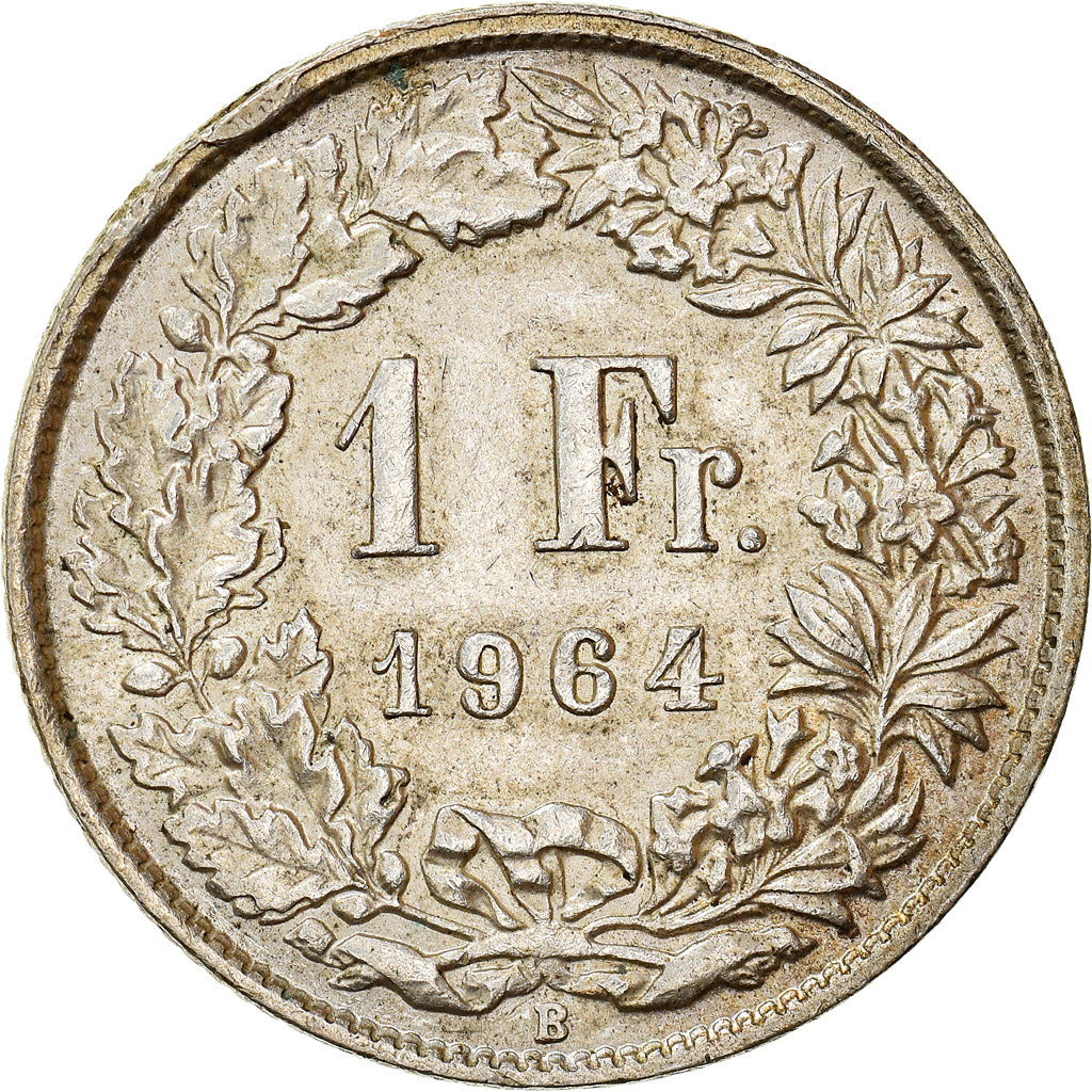 Coin, Switzerland, Franc, 1964, Bern, AU(50-53), Silver, KM:24