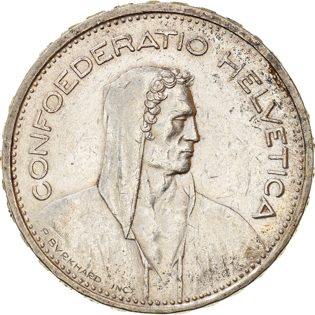 Coin, Switzerland, 5 Francs, 1932, Bern, AU(50-53), Silver, KM:40
