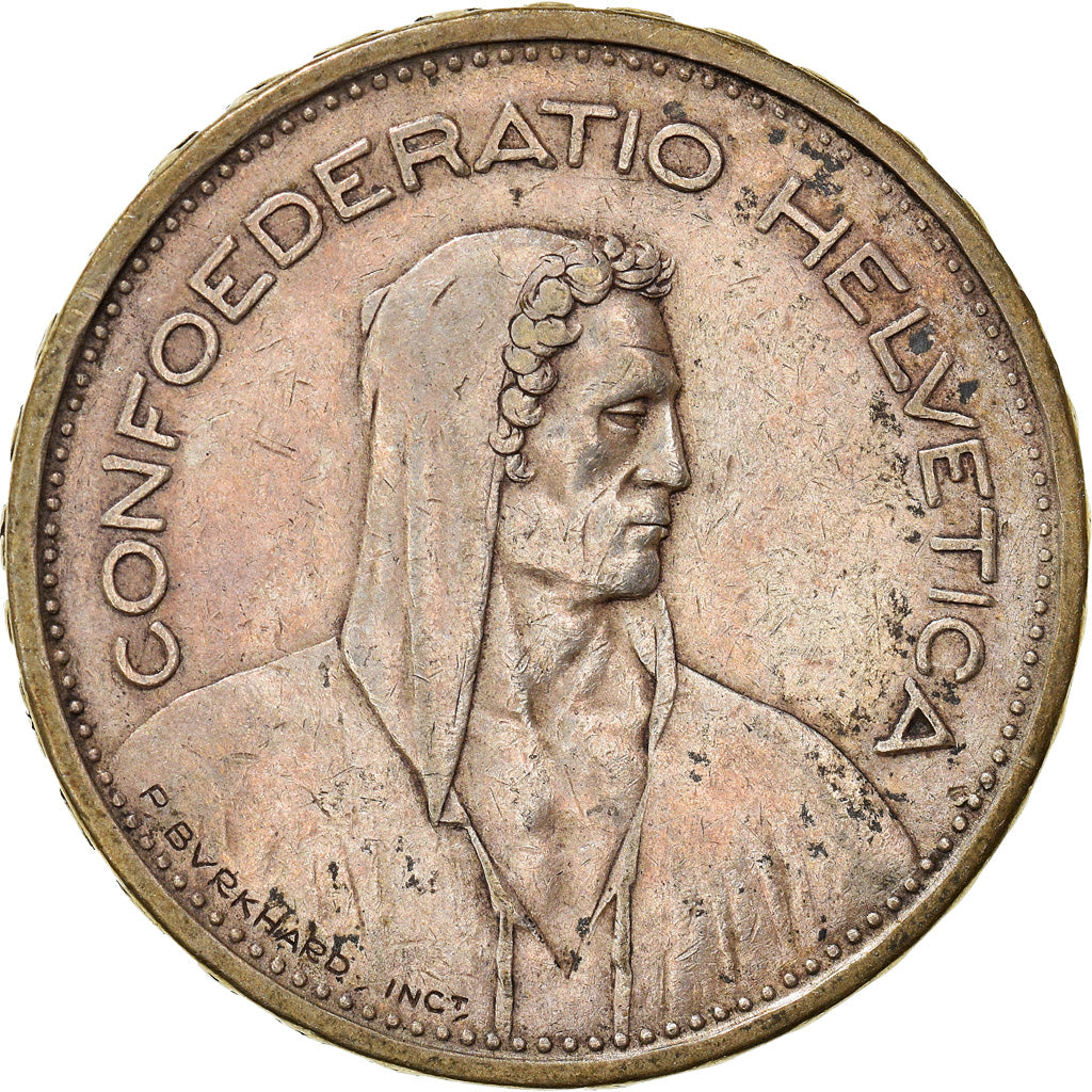 Coin, Switzerland, 5 Francs, 1932, Bern, EF(40-45), Silver, KM:40