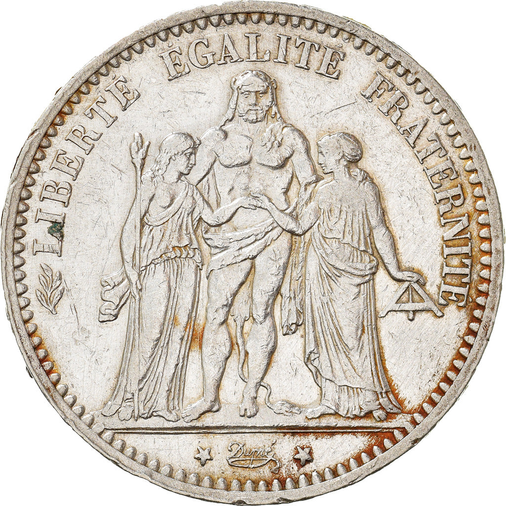 Munten, Frankrijk, Hercule, 5 Francs, 1875, Paris, ZF, Zilver, KM:820.1