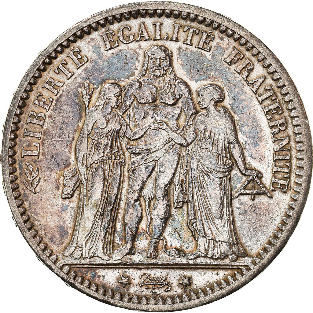 Moneda, Francia, Hercule, 5 Francs, 1870, Paris, MBC, Plata, KM:820.1